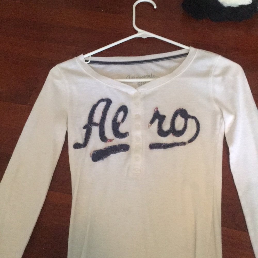 aeropostale long sleeve white shirt